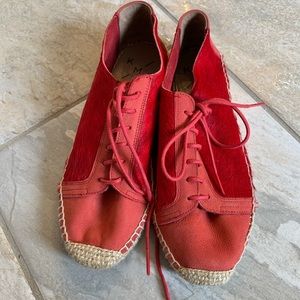 KMB red horsehair shoes